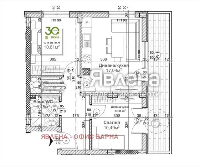 Продава 3-СТАЕН, гр. Варна, Левски 1, снимка 2 - Aпартаменти - 49173428