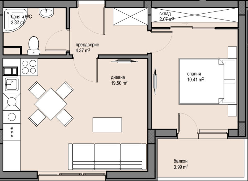 Продава 2-СТАЕН, гр. София, Лагера, снимка 8 - Aпартаменти - 49587340