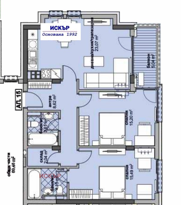 Продава 3-СТАЕН, град София, Люлин 6 • 173840 € / 340001.49 лв. • 89549590 1