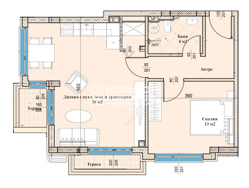 Продаја  1 спаваћа соба Пловдив , Вастанически , 77 м2 | 40020144 - слика [2]