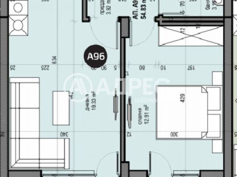 Te koop  1 slaapkamer Sofia , Ljulin 5 , 63 m² | 51388030