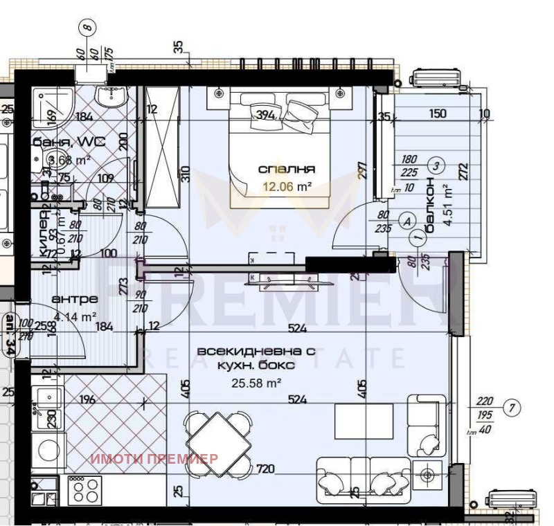Zu verkaufen  1 Schlafzimmer Warna , Mladost 1 , 72 qm | 29128584