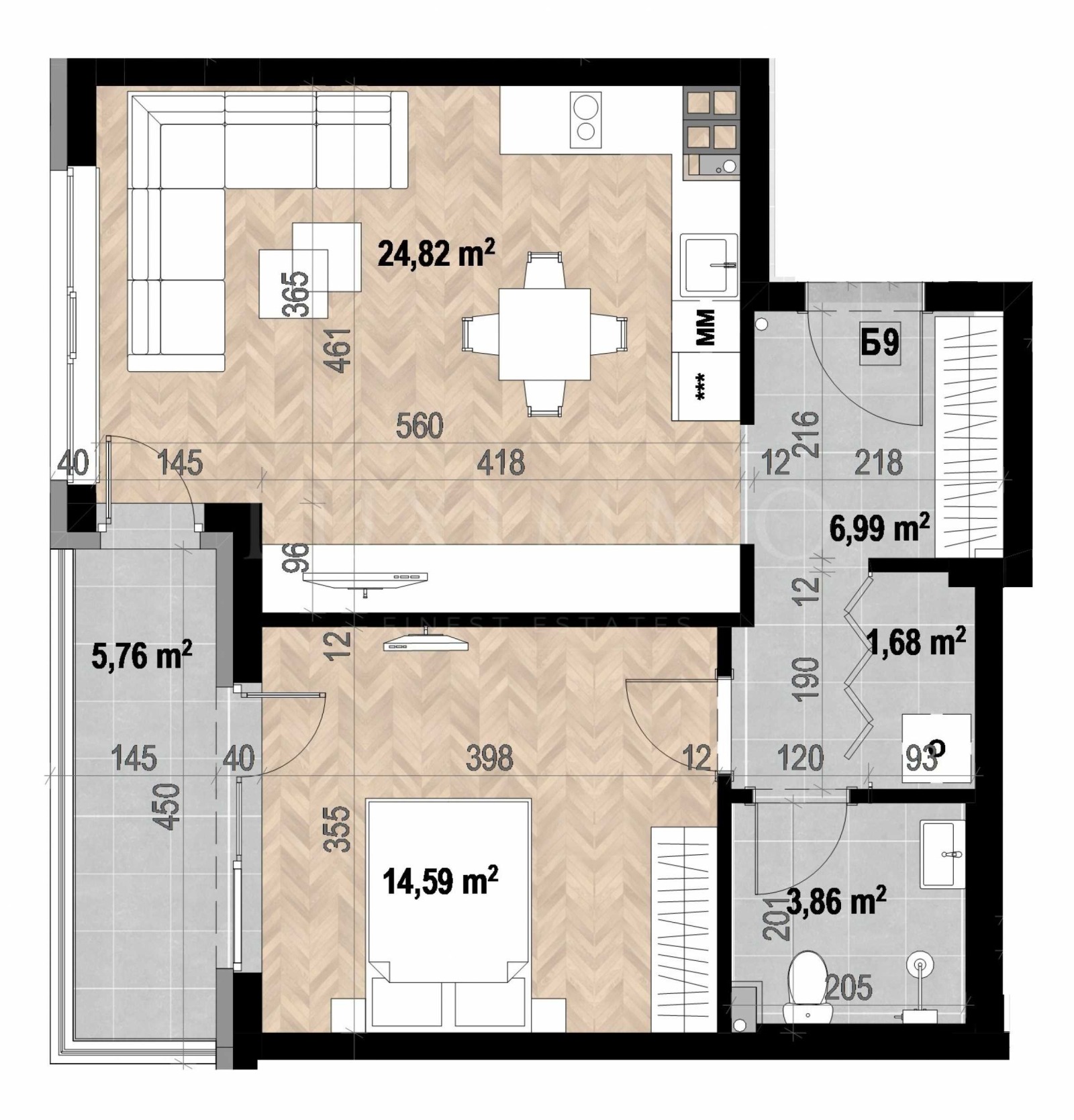 Продава 2-СТАЕН, гр. София, Кръстова вада, снимка 2 - Апартаменти - 53654812