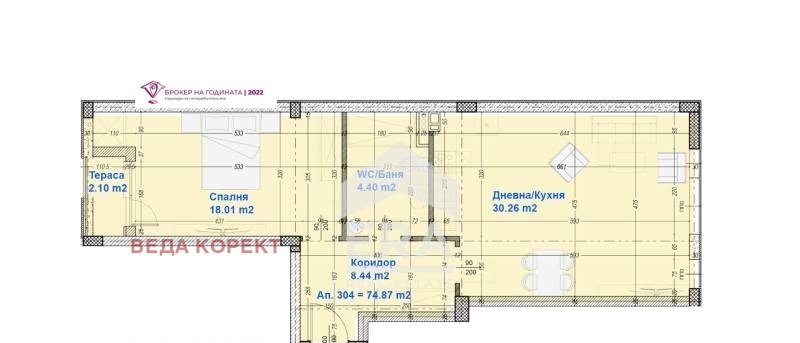Продава  2-стаен град София , Дианабад , 89 кв.м | 85323812 - изображение [2]