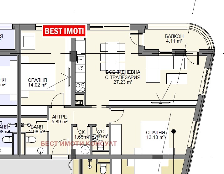 Satılık  2 yatak odası Sofia , Lyulin 7 , 100 metrekare | 90463923 - görüntü [8]