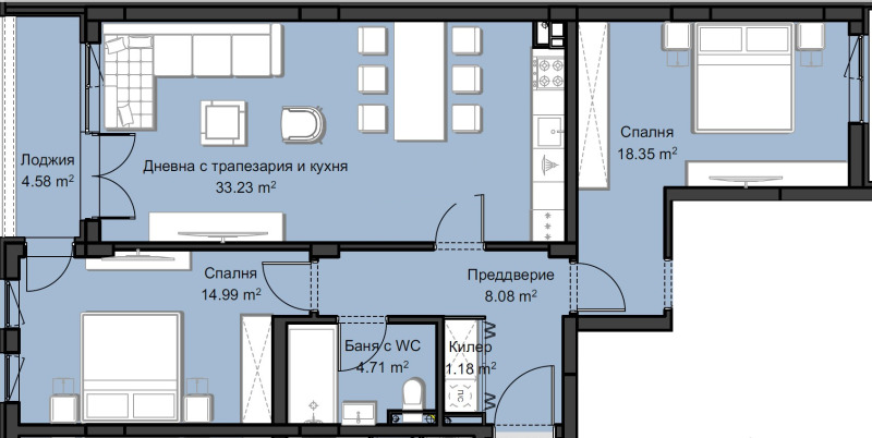 Продаја  2 спаваће собе Пловдив , Христо Смирненски , 129 м2 | 27880058 - слика [3]