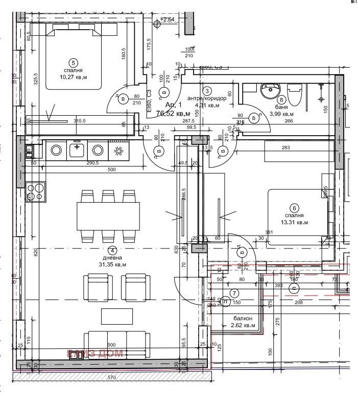 Zu verkaufen  2 Schlafzimmer Warna , Okraschna bolniza-Generali , 91 qm | 56712915 - Bild [4]