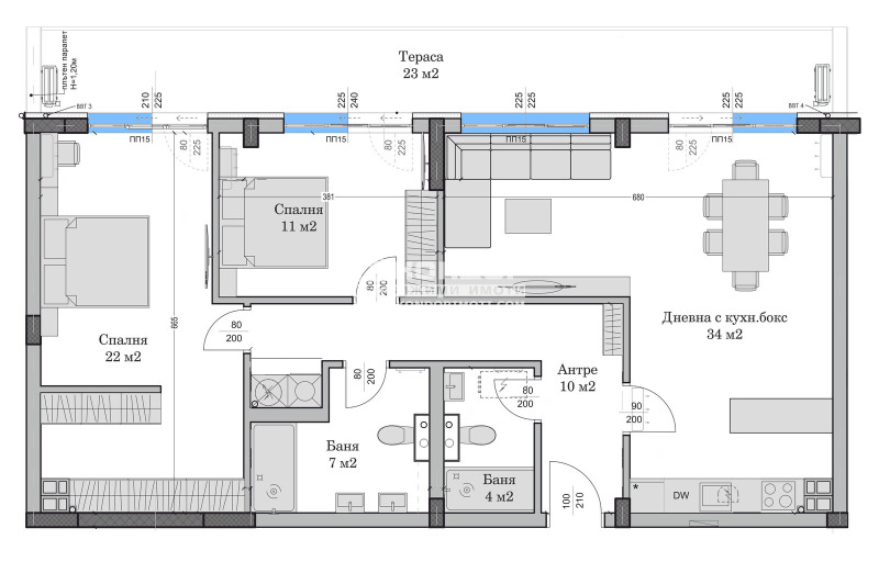 De vânzare  2 dormitoare Plovdiv , Hristo Smirnensci , 144 mp | 86382693