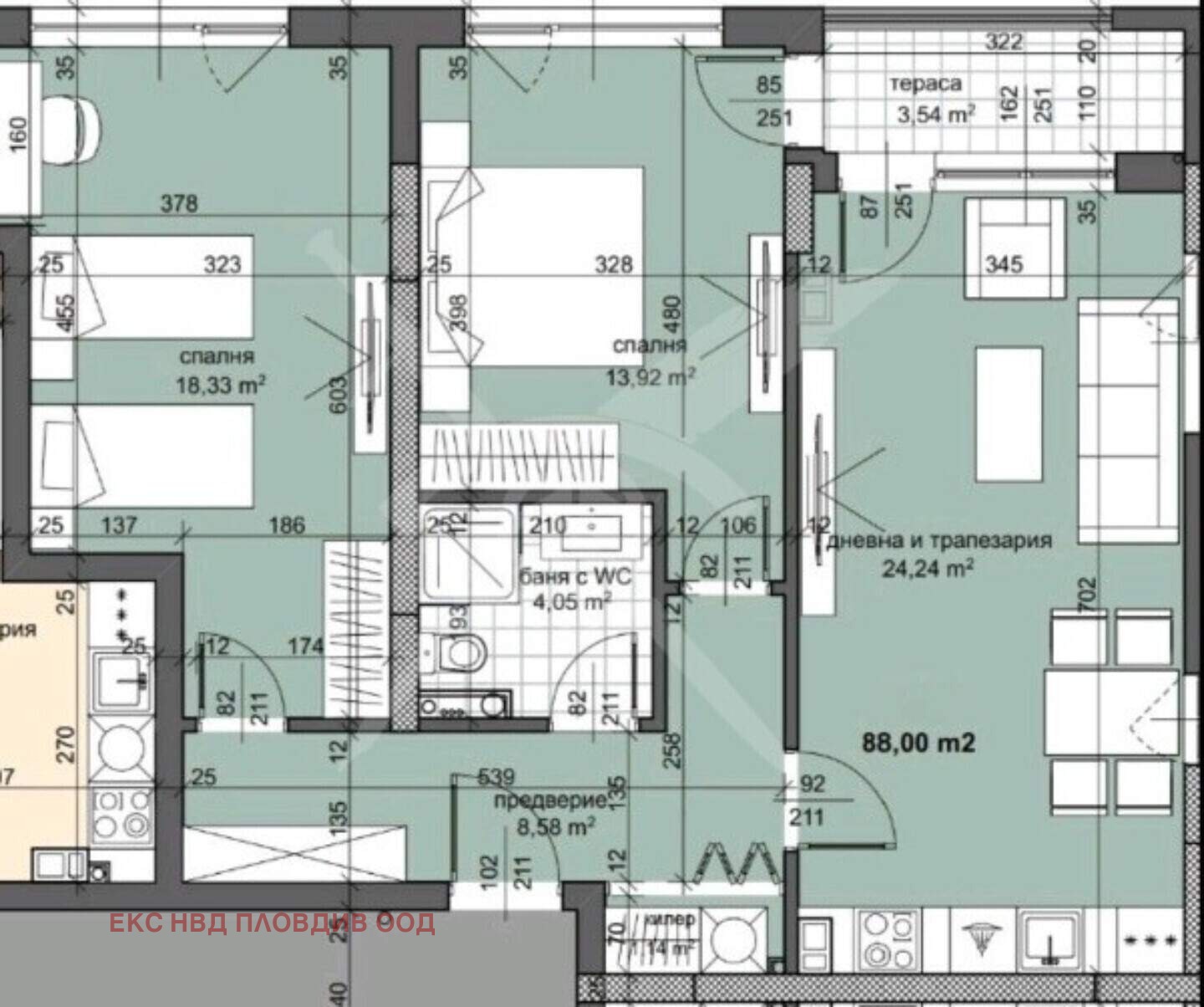 Продава 3-СТАЕН, гр. Пловдив, Тракия