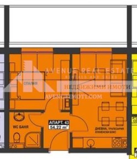 Till salu  1 sovrum Burgas , Bratja Miladinovi , 54 kvm | 70290365 - bild [3]