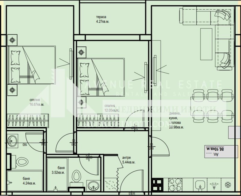 Zu verkaufen  2 Schlafzimmer Plowdiw , Karschijaka , 99 qm | 32650053 - Bild [2]