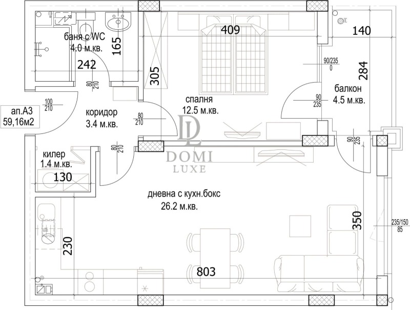 Myytävänä  1 makuuhuone Varna , Kajsieva gradina , 69 neliömetriä | 98701165 - kuva [2]