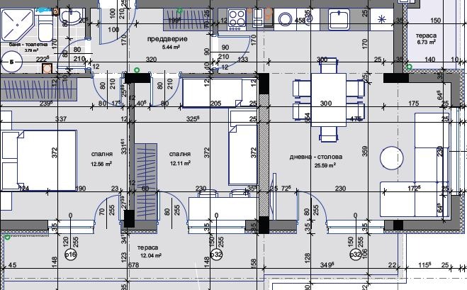 Продаја  2 спаваће собе Стара Загора , Три чучура - центар , 106 м2 | 53425012 - слика [2]