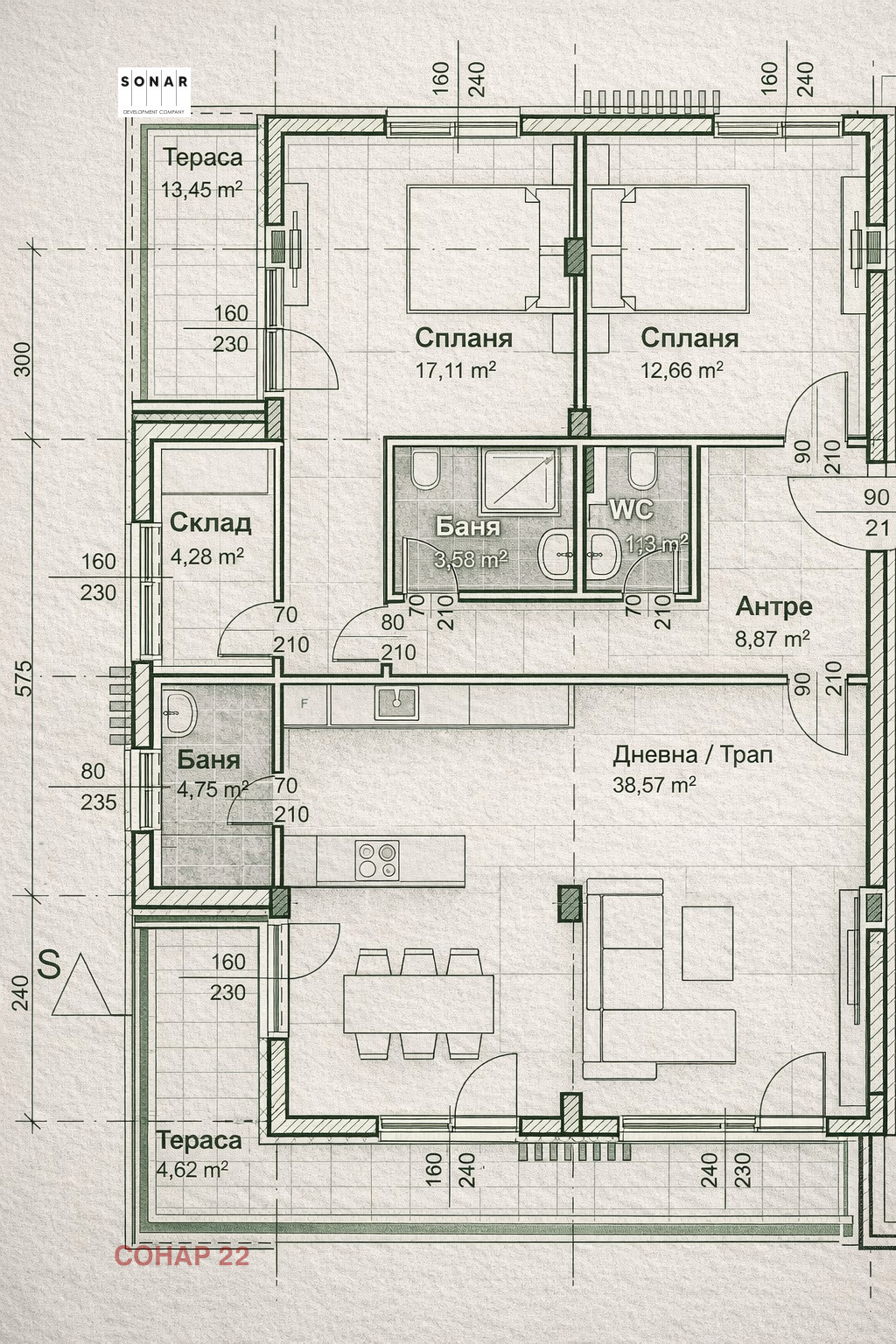 Продава 3-СТАЕН, гр. София, м-т Камбаните, снимка 2 - Апартаменти - 53785625