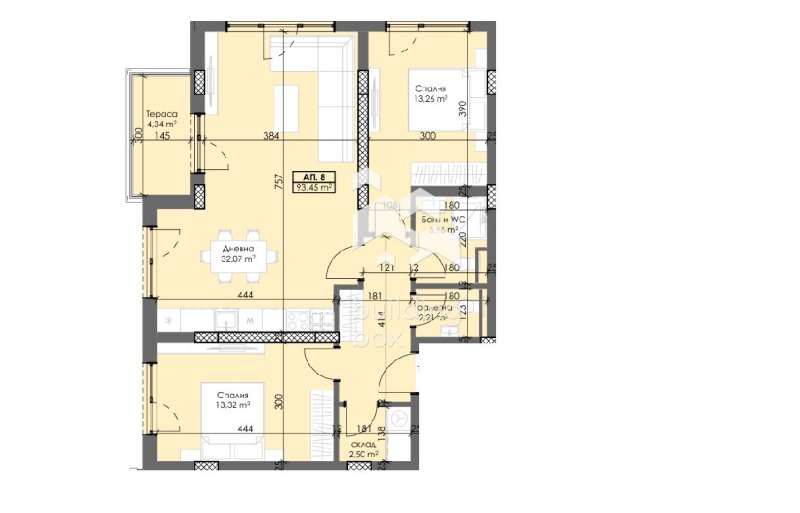 Продаја  2 спаваће собе Пловдив , Тракија , 117 м2 | 87737650 - слика [6]