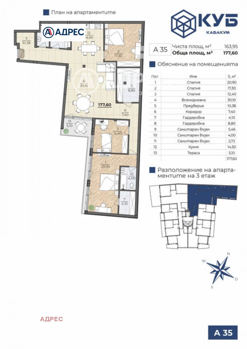 Продава МНОГОСТАЕН, гр. Варна, к.к. Чайка, снимка 4 - Aпартаменти - 47351289