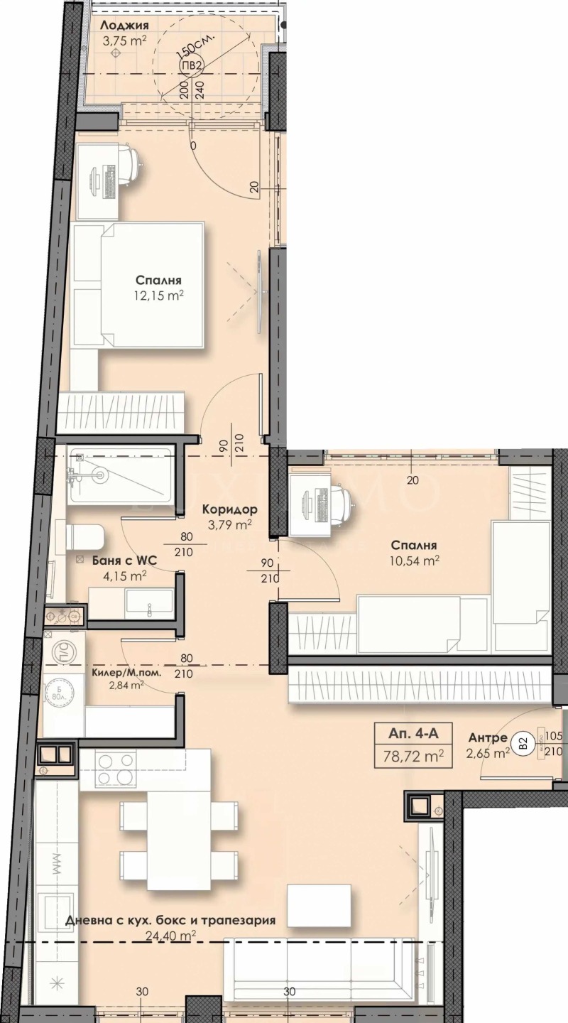 For Sale  2 bedroom Sofia , Vrabnitsa 2 , 95 sq.m | 63137509 - image [4]