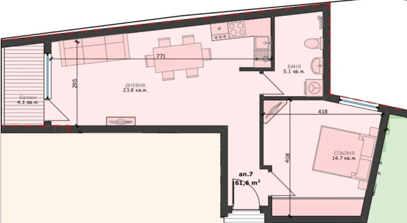 Продаја  1 спаваћа соба Варна , Христо Ботев , 72 м2 | 30668746 - слика [4]