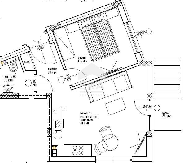 À venda  1 quarto Varna , m-t Alen mak , 54 m² | 95507317 - imagem [5]