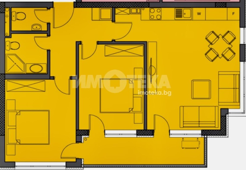 Продава 3-СТАЕН, гр. София, Кръстова вада, снимка 3 - Aпартаменти - 48751677