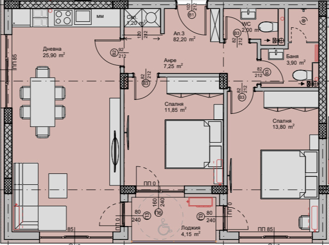 In vendita  2 camere da letto Plovdiv , Hristo Smirnenski , 97 mq | 44252661 - Immagine [3]