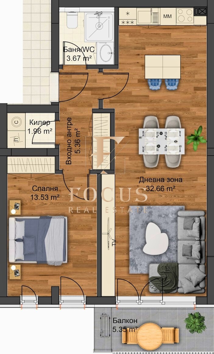 Продава 2-СТАЕН, гр. Пловдив, Остромила, снимка 4 - Апартаменти - 52838990