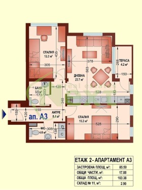 2 slaapkamers Ovtsja kupel 2, Sofia 3