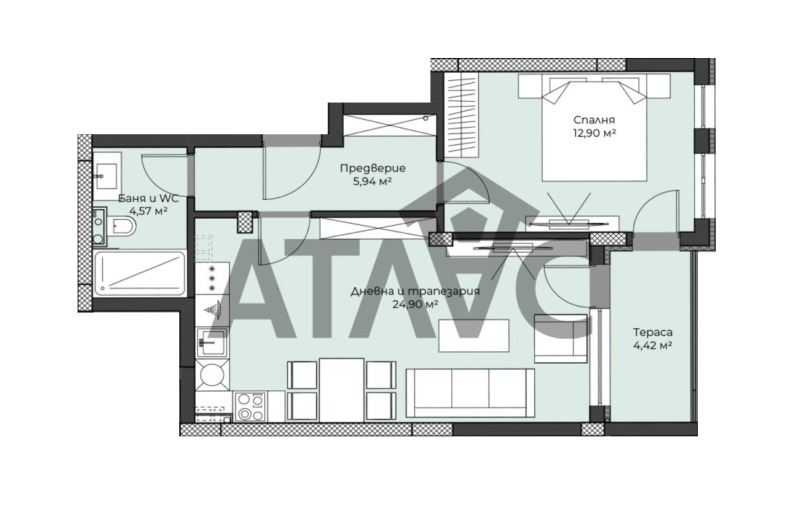 Zu verkaufen  1 Schlafzimmer Plowdiw , Hristo Smirnenski , 76 qm | 62321743 - Bild [8]