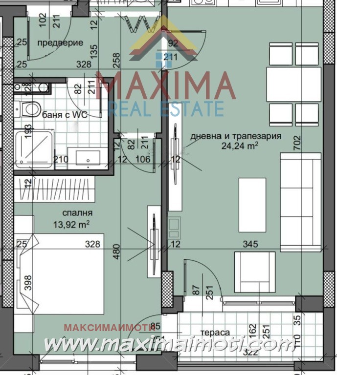 De vânzare  1 dormitor Plovdiv , Traciia , 74 mp | 34185752