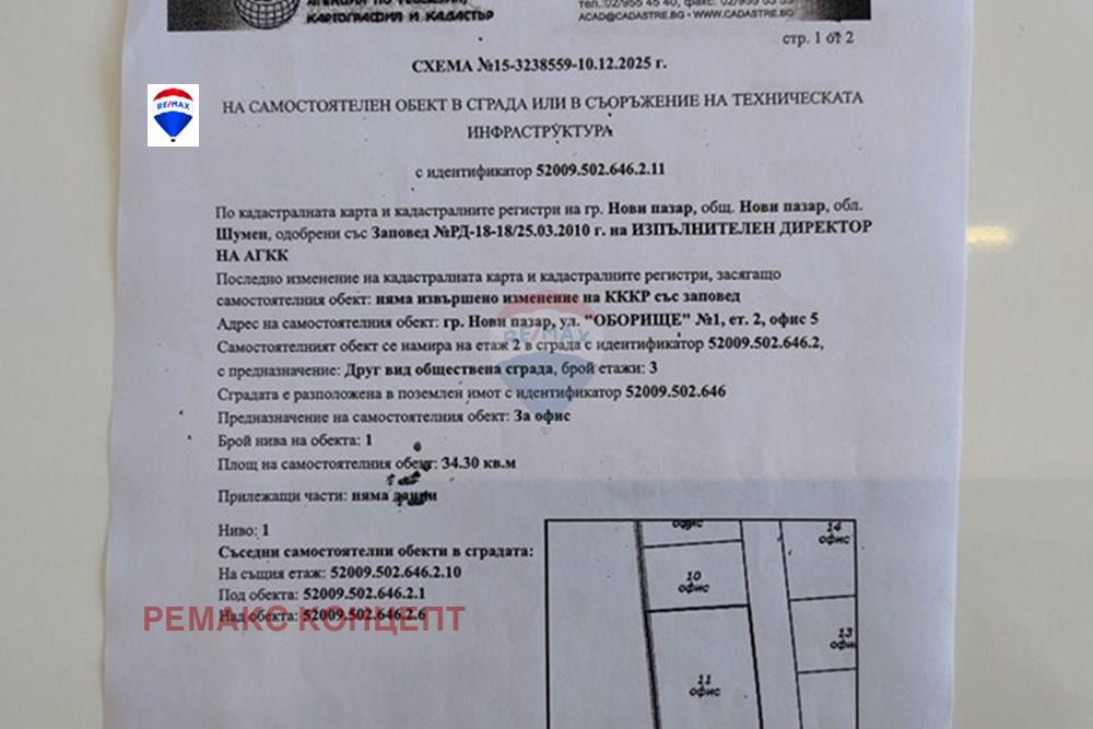 Продава ОФИС, гр. Нови пазар, област Шумен, снимка 2 - Офиси - 54036997