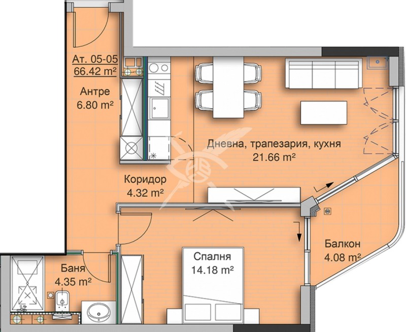 De vânzare  1 dormitor Sofia , Crâstova vada , 81 mp | 87697059 - imagine [5]