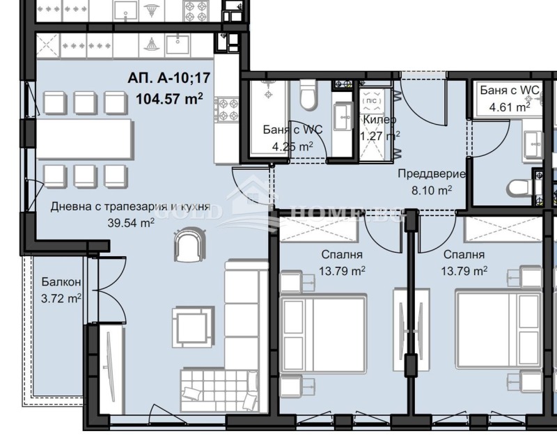 Продава 3-СТАЕН, гр. Пловдив, Христо Смирненски, снимка 3 - Aпартаменти - 47439350