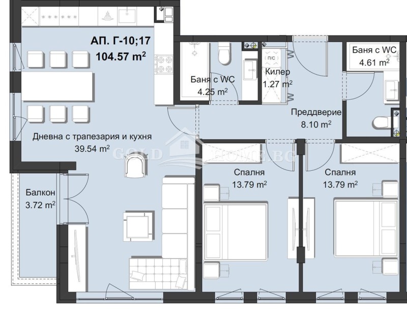 Продава 3-СТАЕН, гр. Пловдив, Христо Смирненски, снимка 4 - Aпартаменти - 47439350