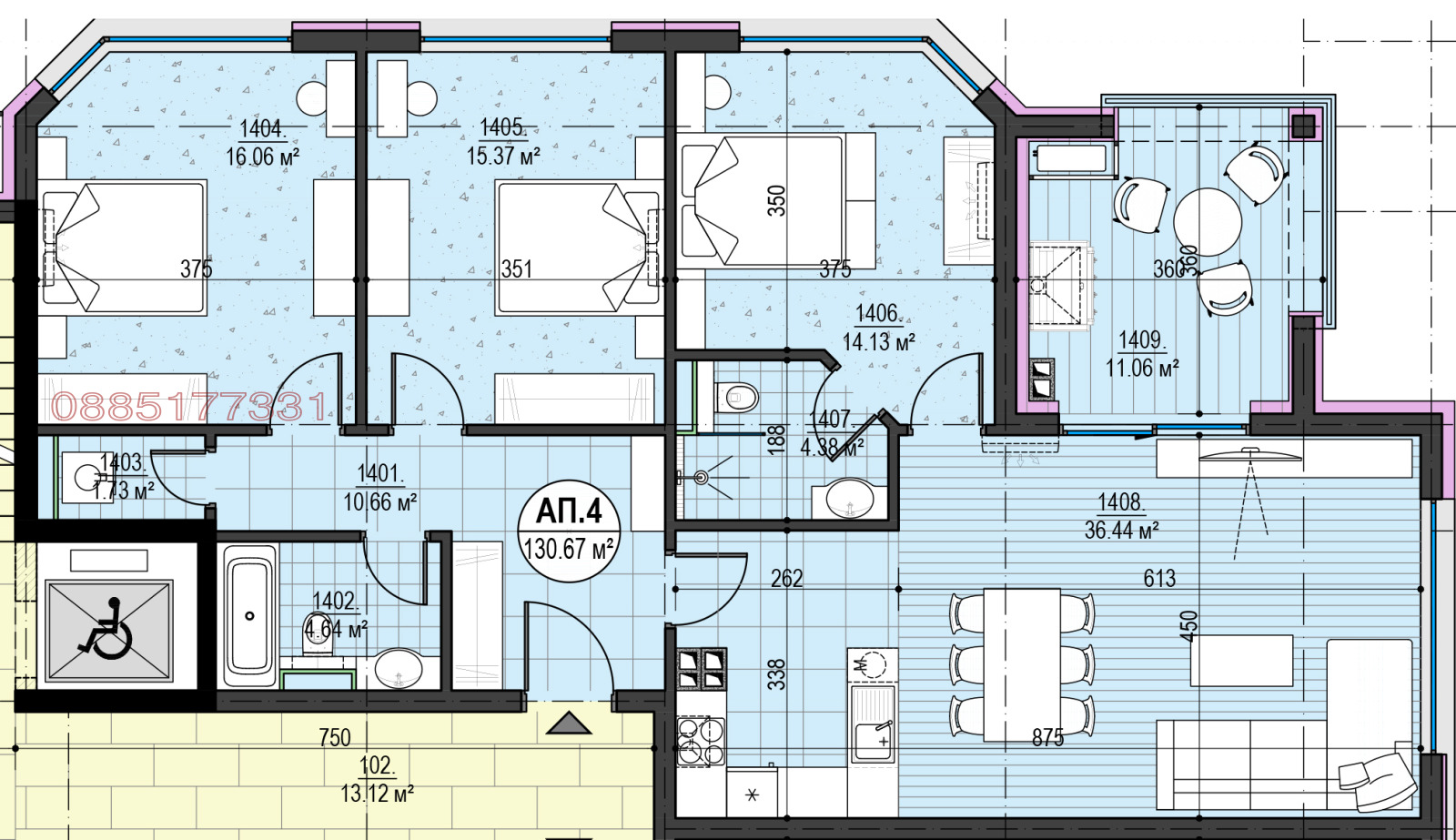 Продава 3-СТАЕН, гр. София, с. Лозен, снимка 3 - Апартаменти - 55722308