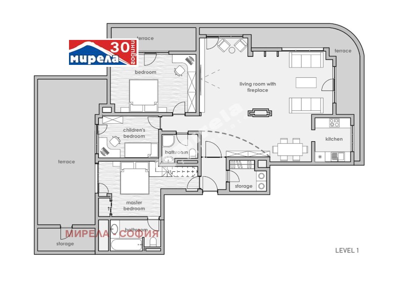 Продава 4-СТАЕН в град София, Белите брези - 190 кв.м / 475 000 € » 929 019.25 лв., МИРЕЛА - СОФИЯ