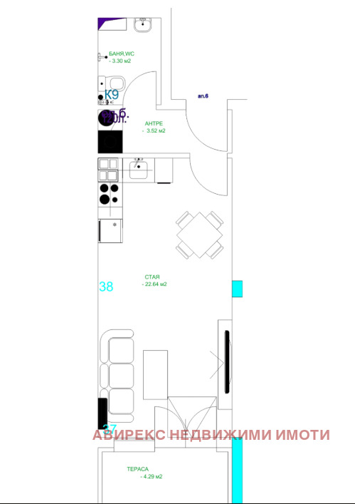 Продава 1-СТАЕН, гр. Пловдив, Младежки Хълм