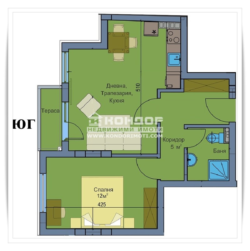 Na sprzedaż  1 sypialnia Plowdiw , Wastaniczeski , 61 mkw | 95462176 - obraz [2]