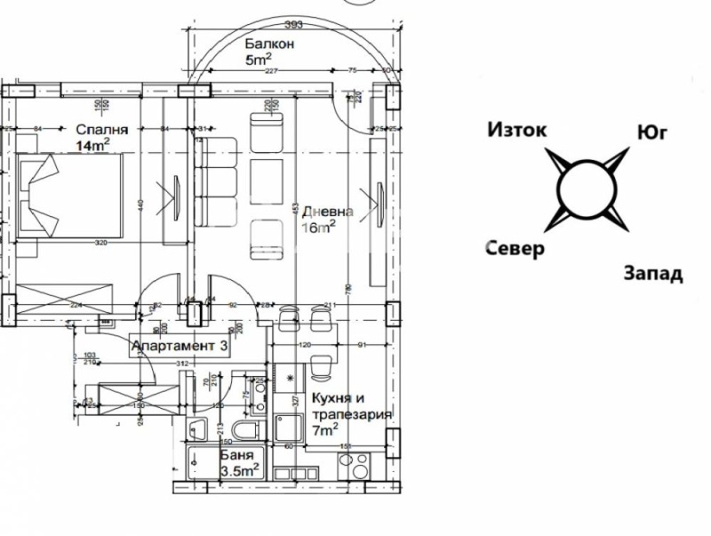 In vendita  1 camera da letto Sofia , Liulin 2 , 67 mq | 64516421 - Immagine [4]