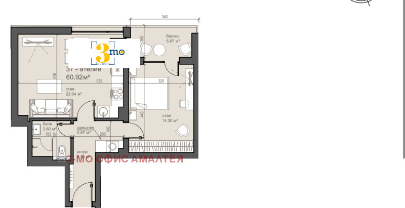 Продава 2-СТАЕН, гр. София, Люлин 6, снимка 5 - Aпартаменти - 48635893