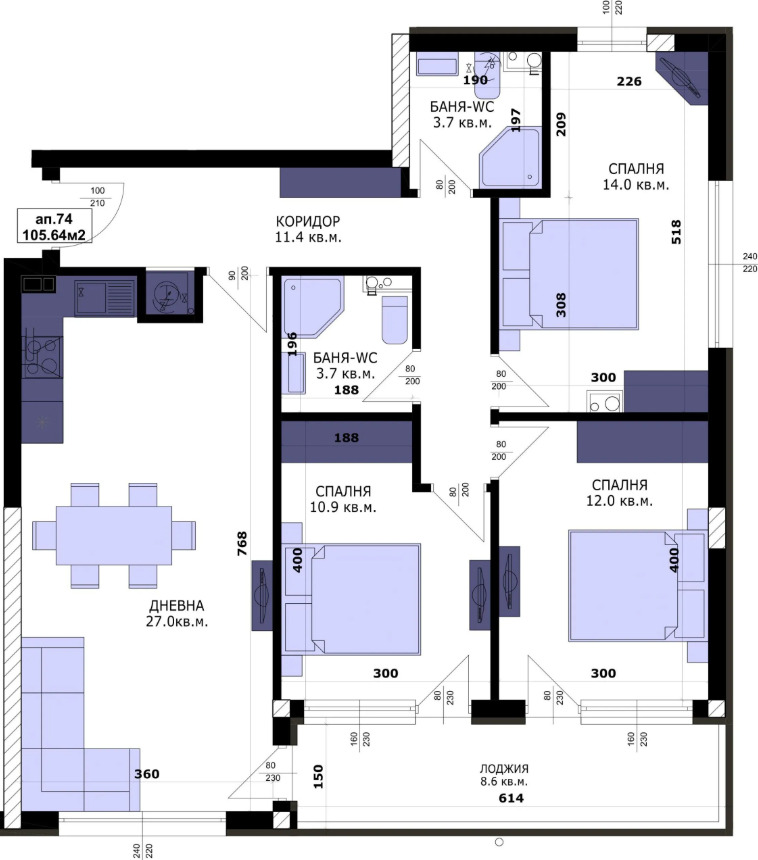 Продава 4-СТАЕН, гр. Варна, Кайсиева градина, снимка 6 - Апартаменти - 52719515