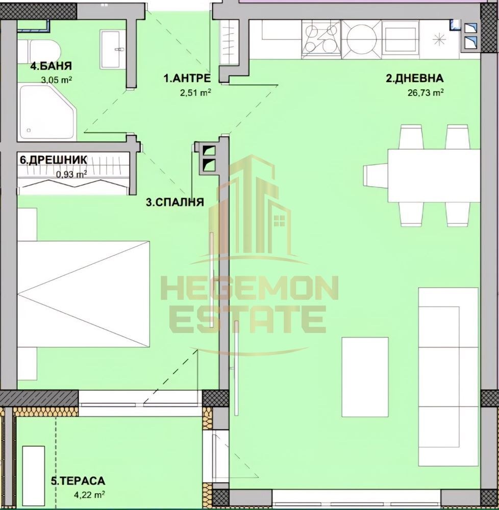 Продава 2-СТАЕН, гр. Варна, Виница, снимка 2 - Апартаменти - 52314931