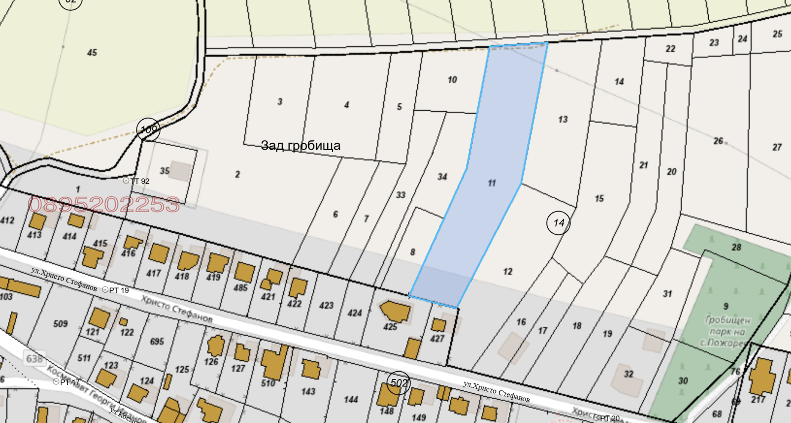 Продава ПАРЦЕЛ, с. Пожарево, област София област