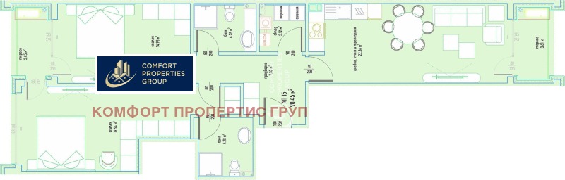 Na prodej  2 ložnice Sofia , Malinova dolina , 116 m2 | 39641514 - obraz [8]