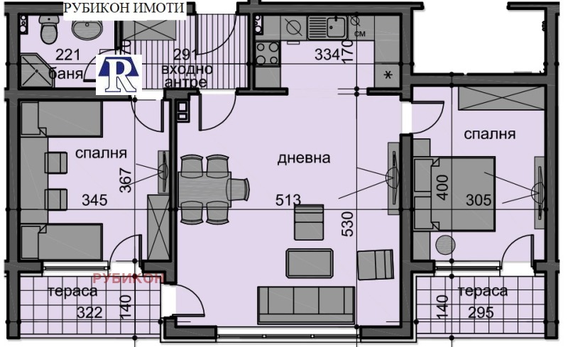 In vendita  2 camere da letto Plovdiv , Iugen , 96 mq | 51761030 - Immagine [2]