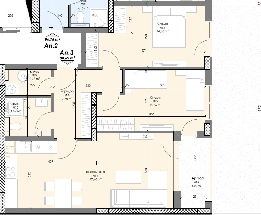 Продава 3-СТАЕН, гр. София, Сердика, снимка 2 - Апартаменти - 50311453