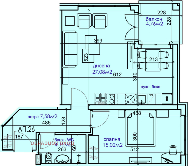 Продава 2-СТАЕН, гр. София, м-т Гърдова глава, снимка 2 - Aпартаменти - 47678044