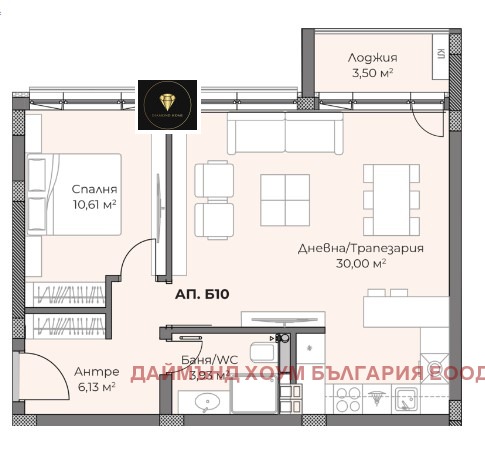 À venda  1 quarto Plovdiv , Hristo Smirnenski , 77 m² | 14486662 - imagem [2]