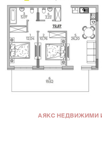 Продава 3-СТАЕН, гр. Варна, к.к. Св.Св. Константин и Елена, снимка 2 - Aпартаменти - 49057976