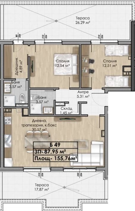 Продава 3-СТАЕН, гр. София, Овча купел, снимка 14 - Апартаменти - 52527130