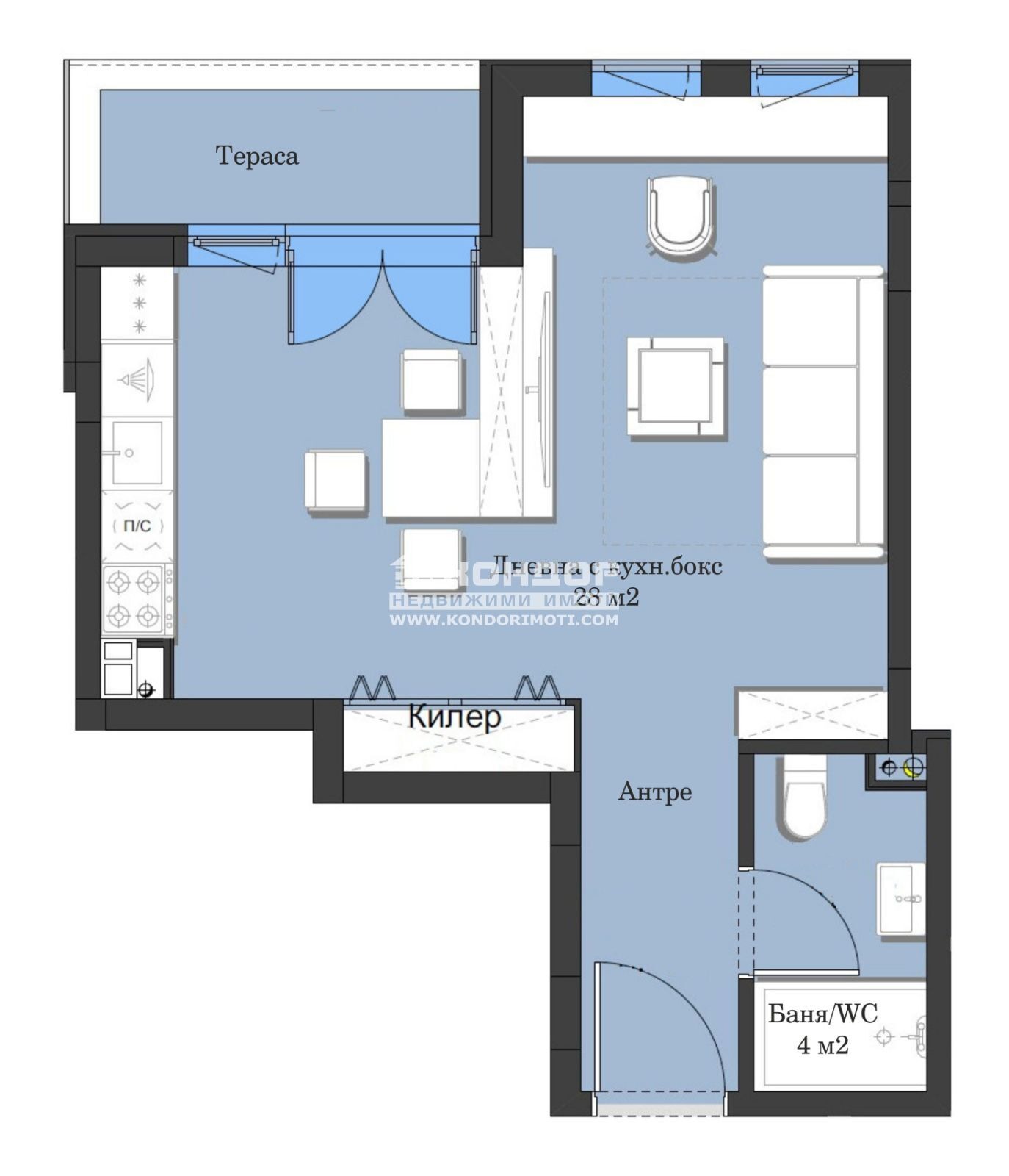 Продава 1-СТАЕН, гр. Пловдив, Христо Смирненски, снимка 2 - Апартаменти - 53706915
